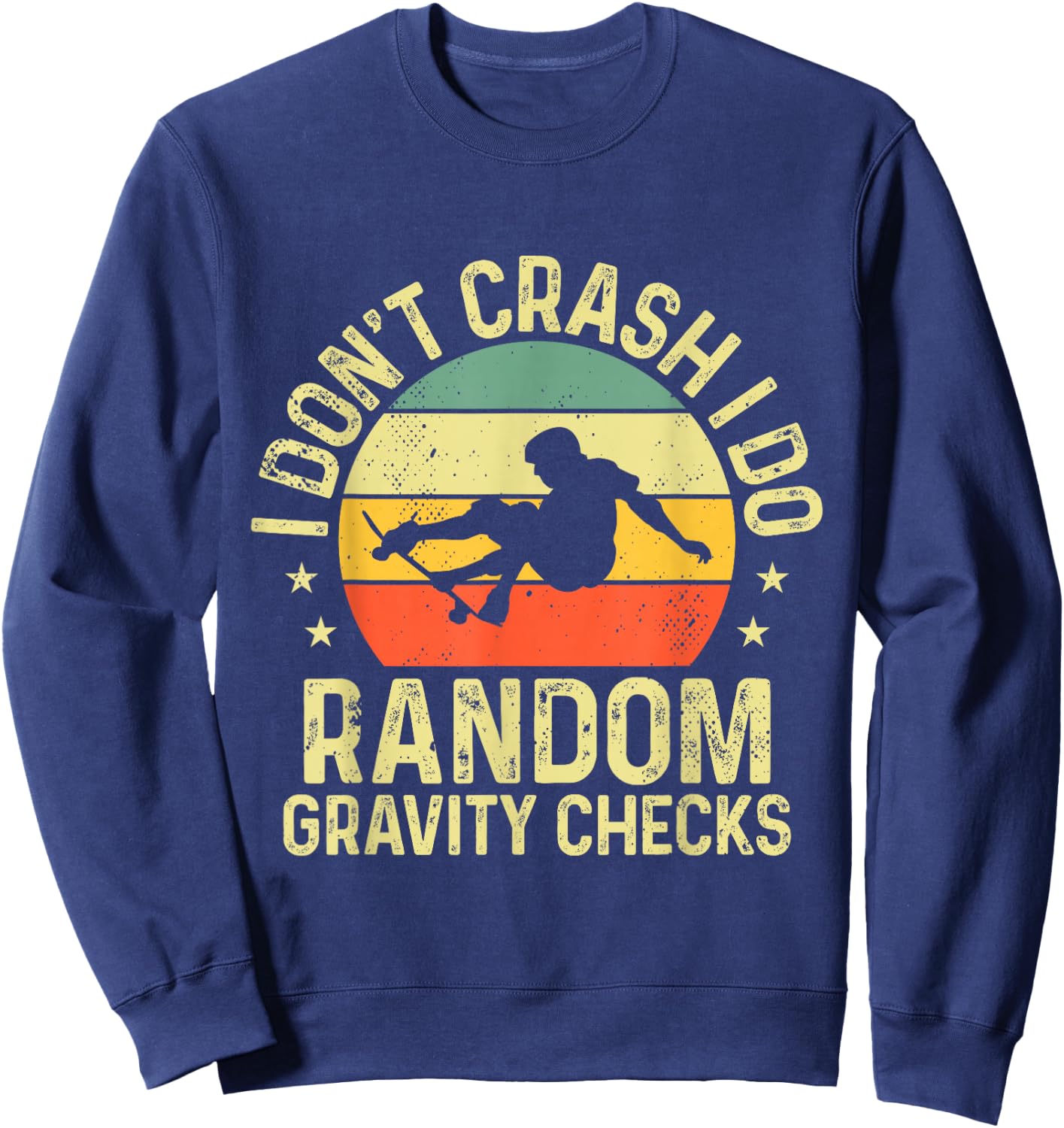 Cool Skateboard Art Women Skateboarding Skate Board Sweatshirt - Sweatshirt | Navy