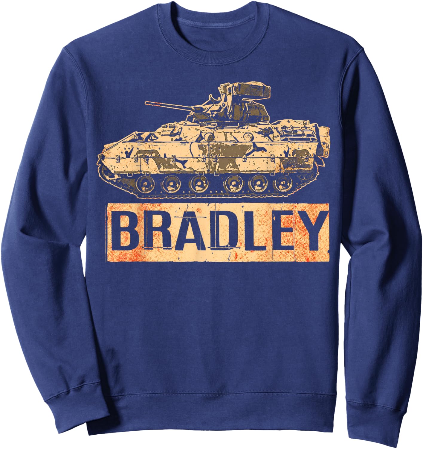 Bradley Fighting Vehicle USA America American Military Sweatshirt - Sweatshirt | Navy