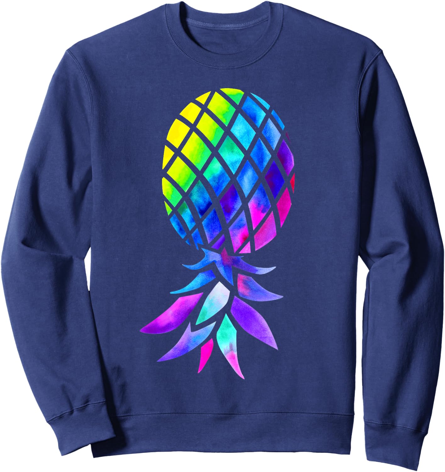 Colourful Inverted Pineapple Swinger Polyamory Sweatshirt - Sweatshirt | Navy