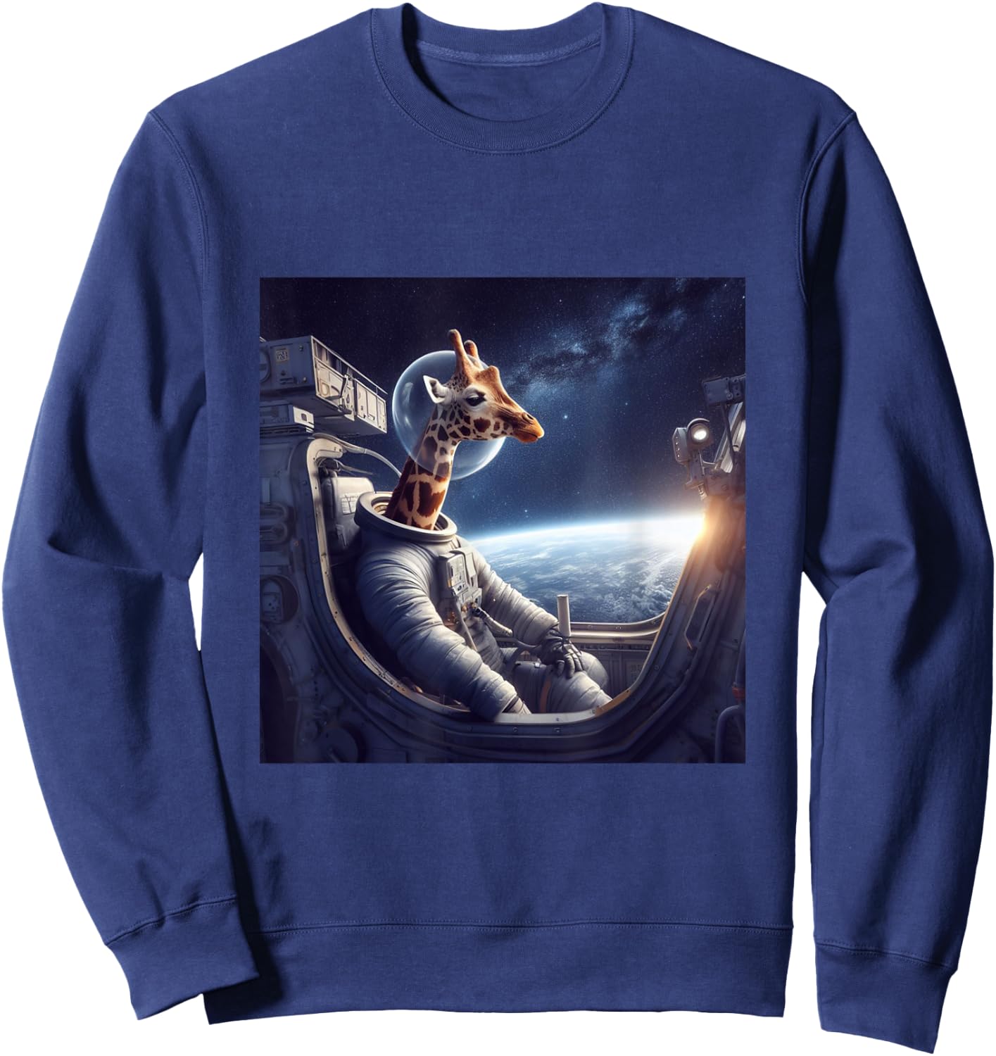 Spaced Giraffe Sweatshirt - Sweatshirt | Navy