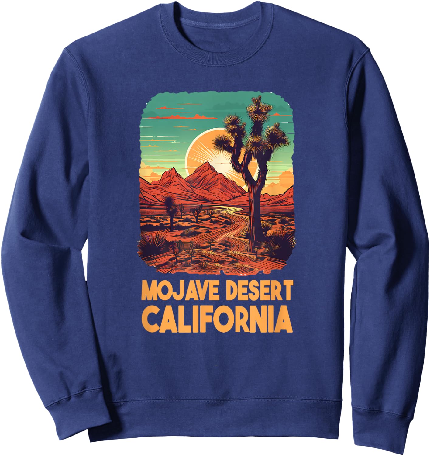 Mojave Desert Adventure Vintage Nature Lover Hiking Design Sweatshirt - Sweatshirt | Navy