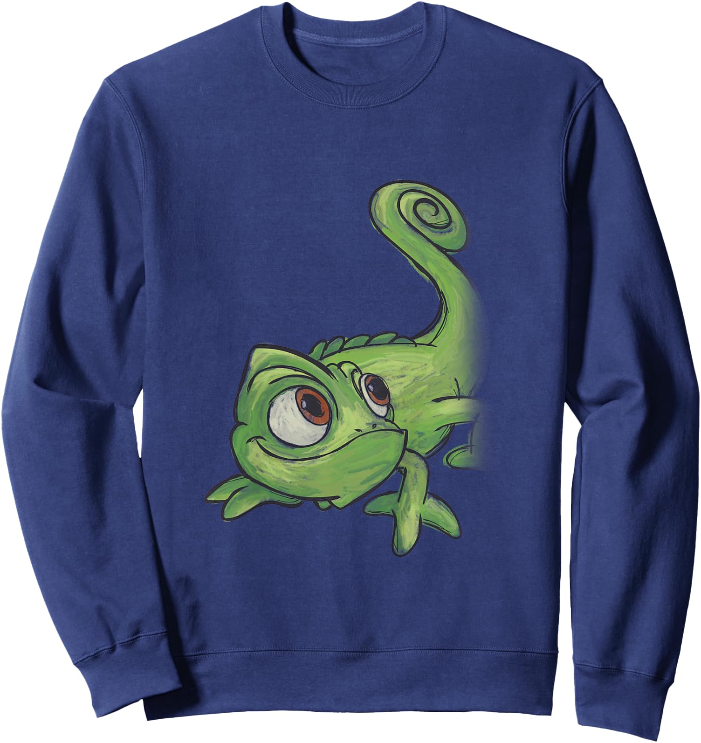 Kids Disney Tangled Pascal Adorable Chameleon Color Sketch Icon Sweatshirt - Sweatshirt | Navy
