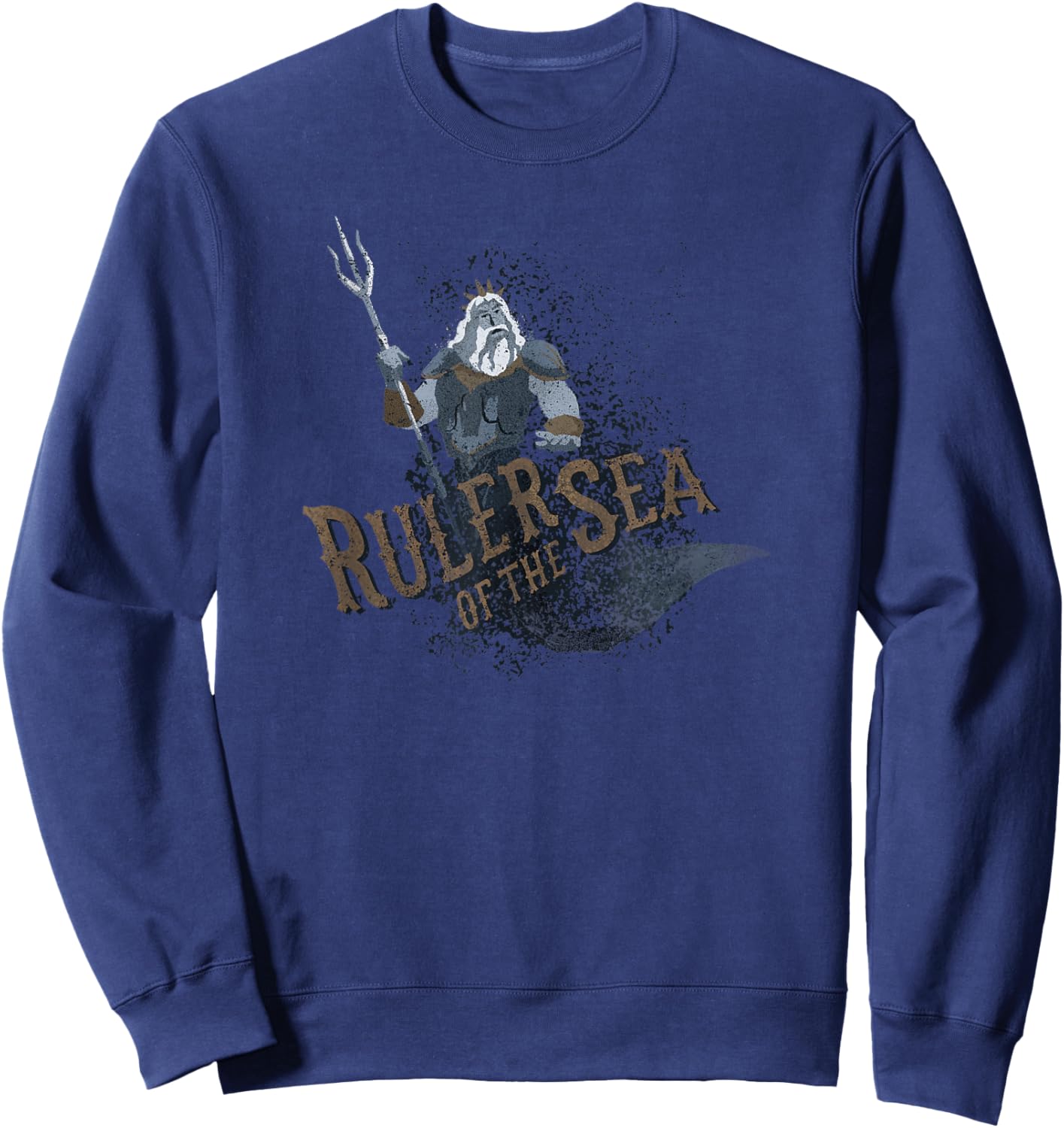 Disney The Little Mermaid King Triton Ruler of The Sea Retro Sweatshirt - Sweatshirt | Navy