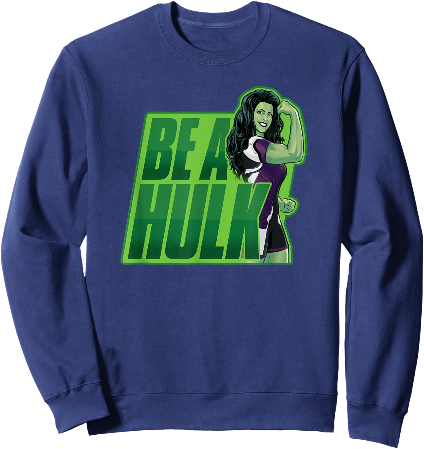 Marvel She-Hulk Be A Hulk Jennifer Walters Power Pose Sweatshirt - Sweatshirt | Navy