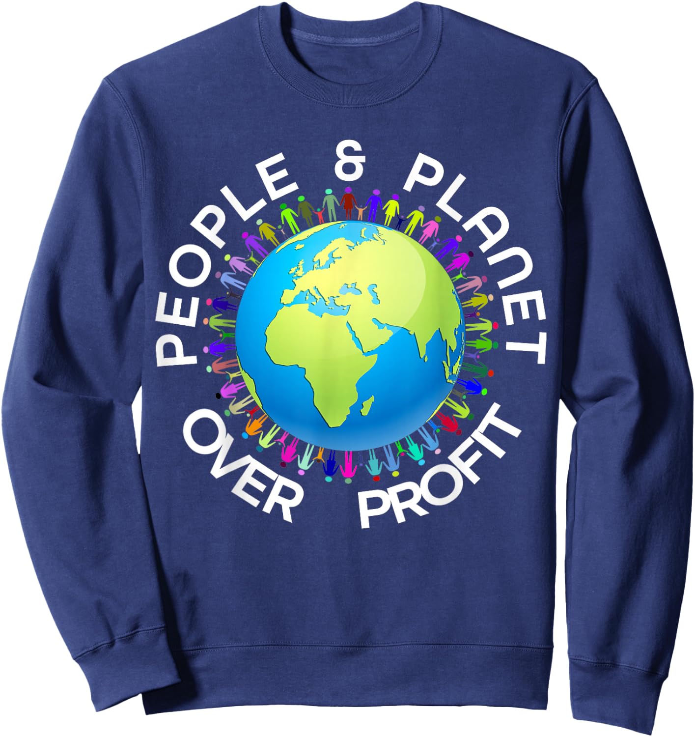 People And Planet Over Profit Sweatshirt - Sweatshirt | Navy