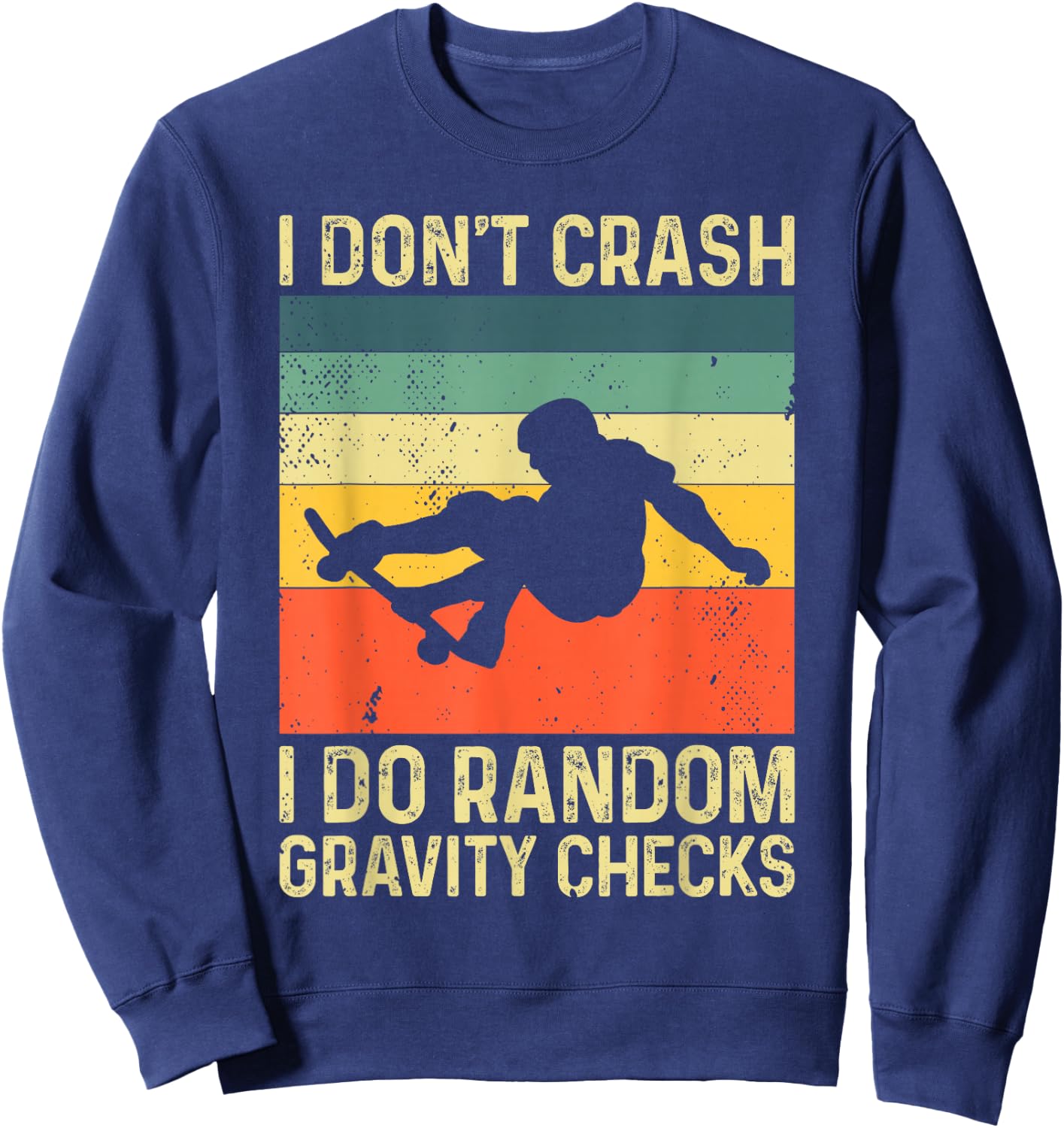 Cool Skateboard Art Women Skateboarding Skate Board Sweatshirt - Sweatshirt | Navy