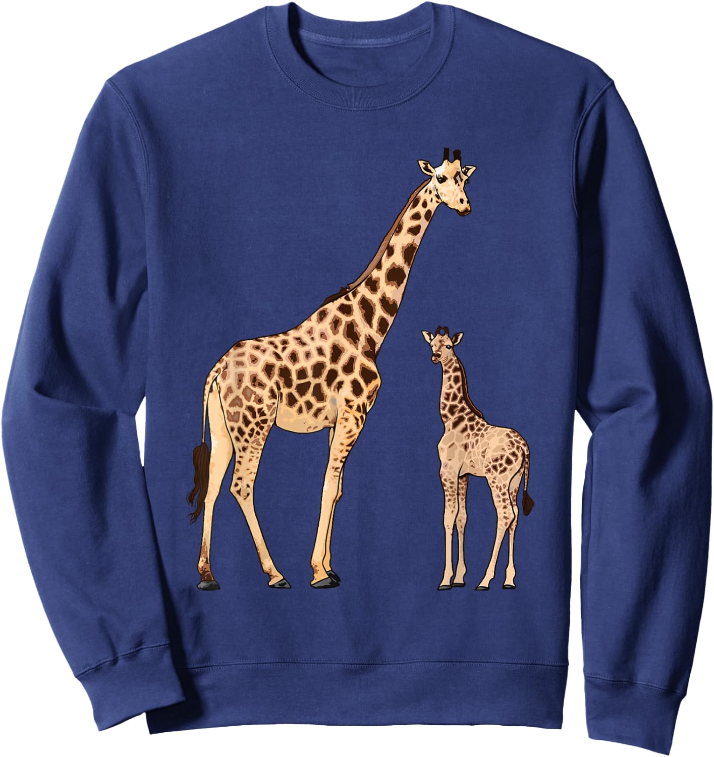 Funny Giraffe Design Kids Boys Girls Giraffe Lover Sweatshirt - Sweatshirt | Navy
