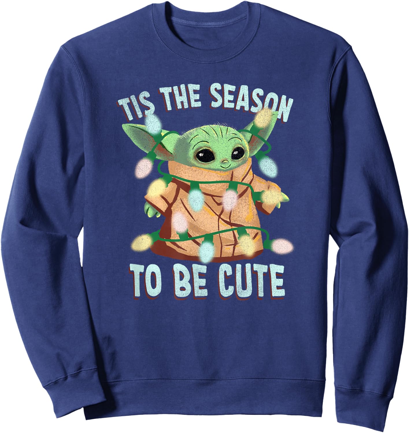 Star Wars: The Mandalorian Christmas Grogu Tis The Season Sweatshirt - Sweatshirt | Navy