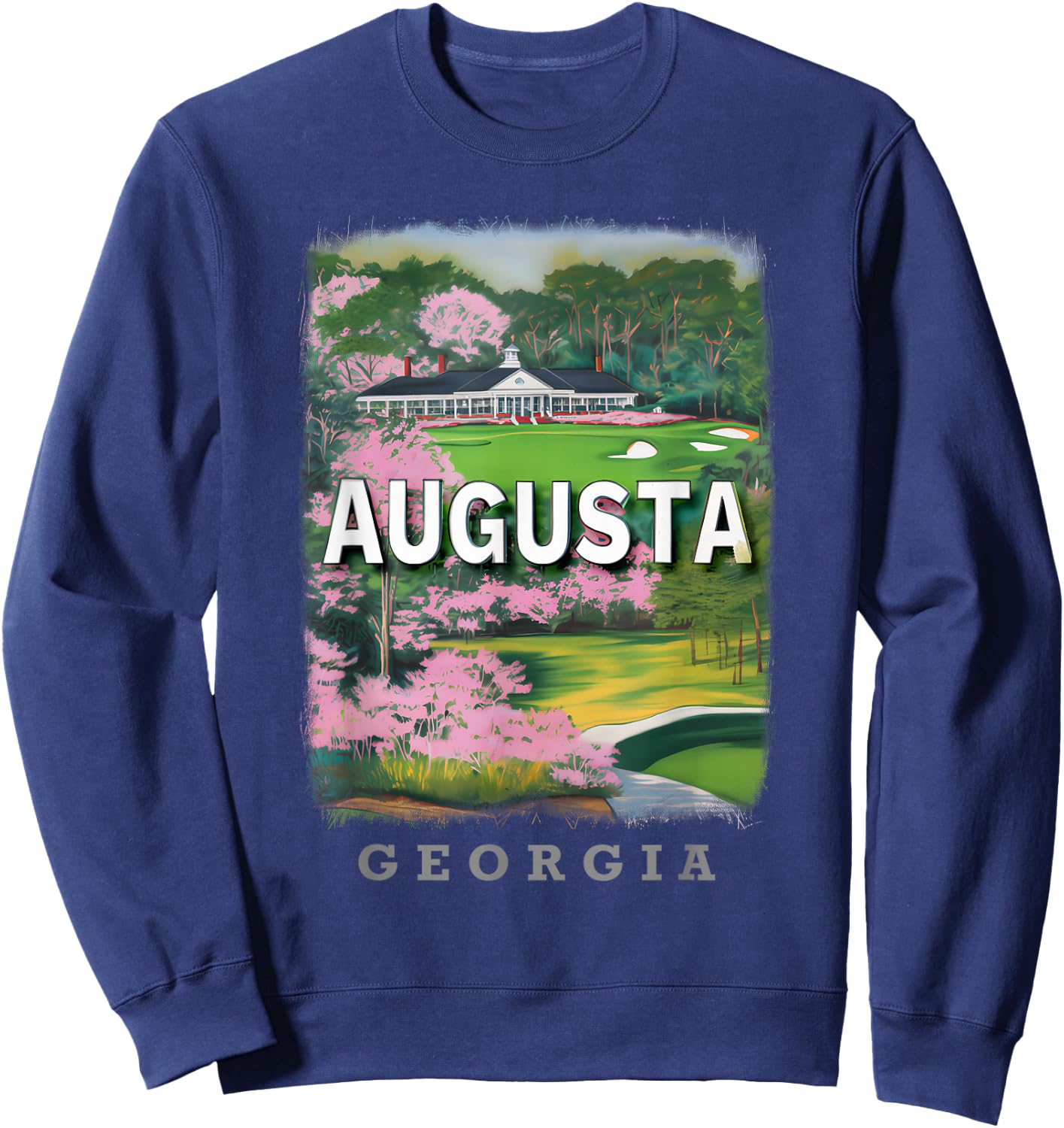 Augusta Georgia GA Golfing Paradise SD843 Sweatshirt - Sweatshirt | Navy