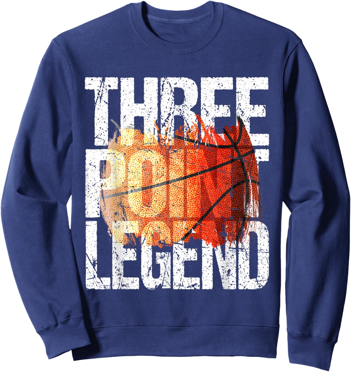 Basketball Player 3 Point Shot - Three Point Legend Sweatshirt - Sweatshirt | Navy