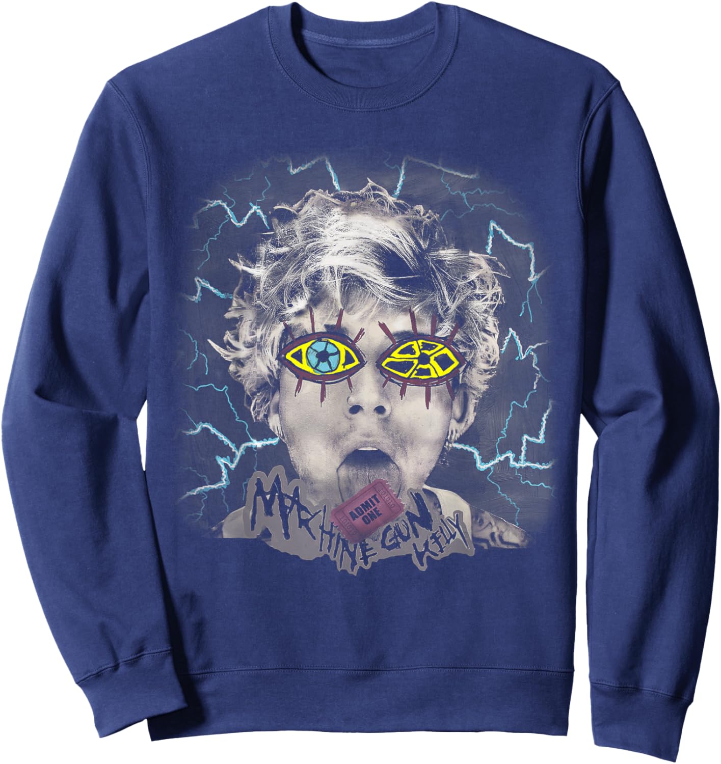 Official Machine Gun Kelly Living Dreams Sweatshirt - Sweatshirt | Navy