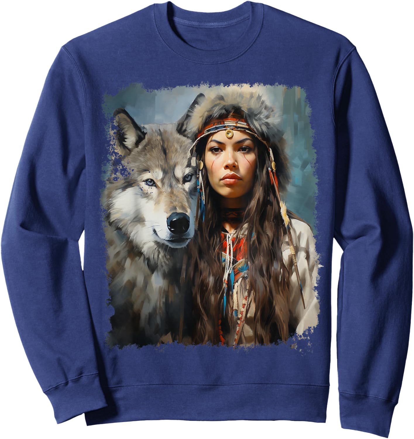 Woman Wolf Sweatshirt - Sweatshirt | Navy