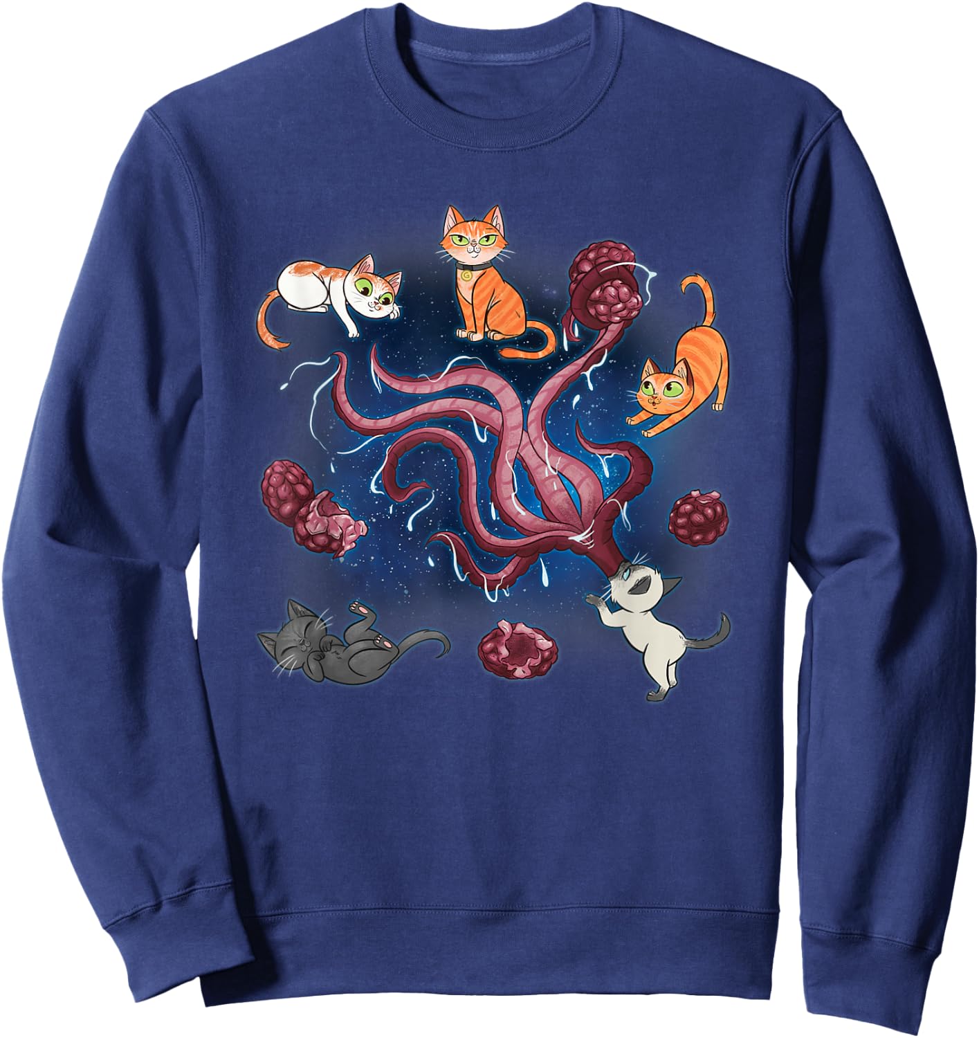 Marvel Studios The Marvels Goose & Flerkittens in Space Cute Sweatshirt - Sweatshirt | Navy