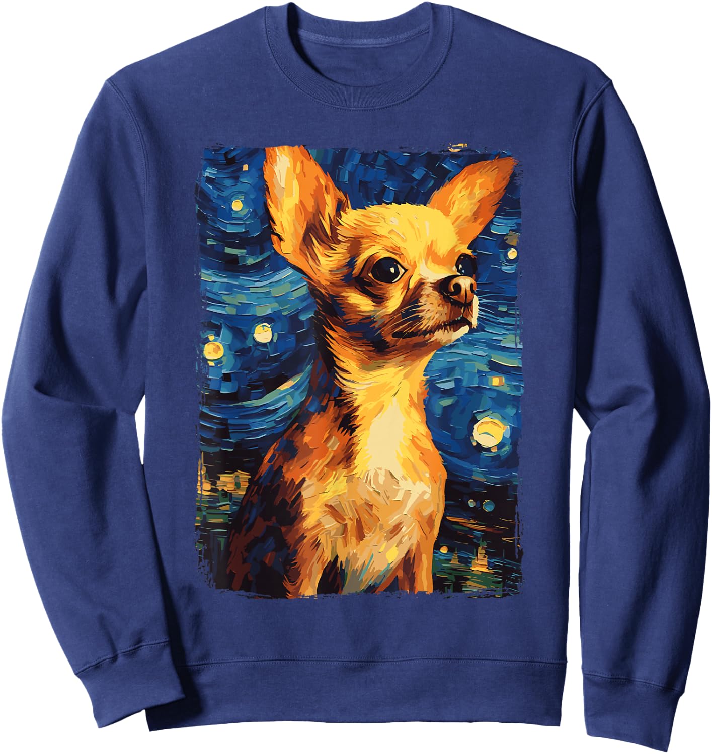 Chihuahua Starry Night Sweatshirt - Sweatshirt | Navy