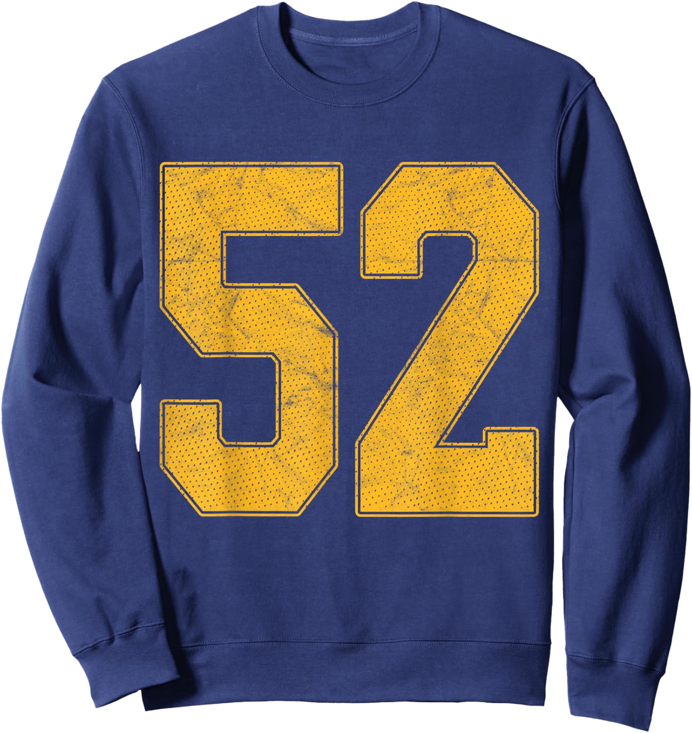 Number 52 Numbered Uniform Sports Team Jersey 52nd Birthday Sweatshirt - Sweatshirt | Navy