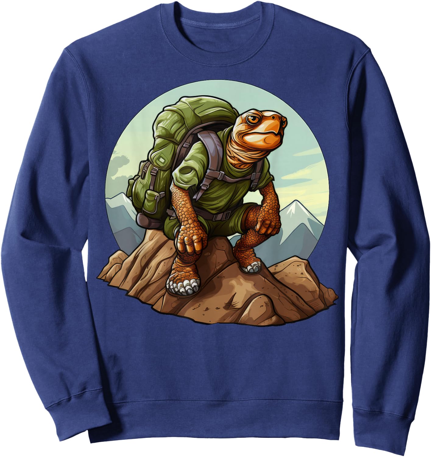 Tortoise Mountaineering / Hiking Turtles Sweatshirt - Sweatshirt | Navy