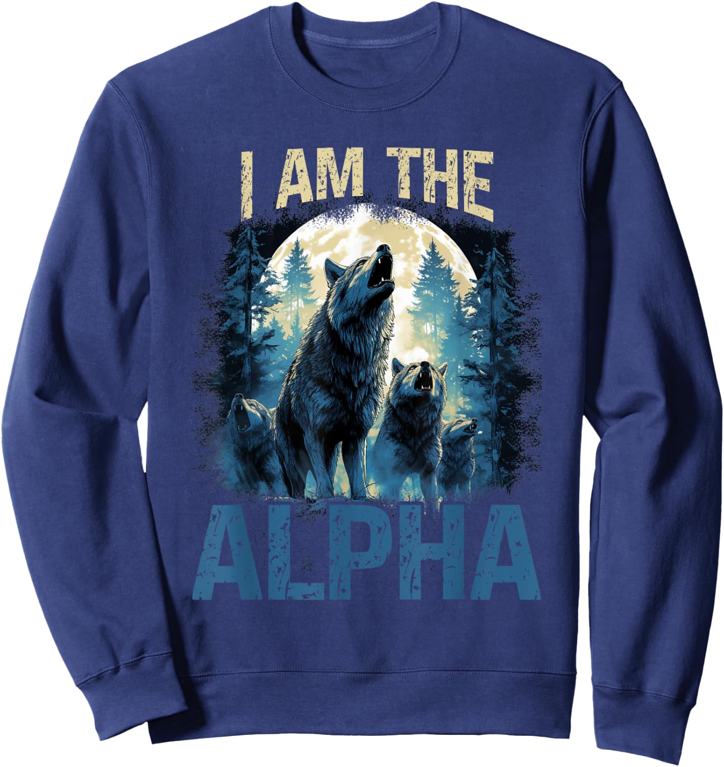 Men's I Am The Alpha Sweatshirt - Sweatshirt | Navy