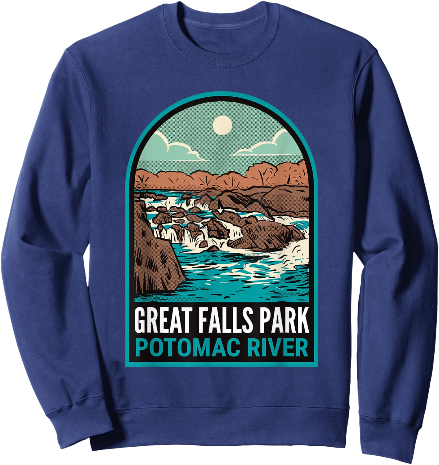 Great Falls Park Virginia Maryland Sweatshirt - Sweatshirt | Navy