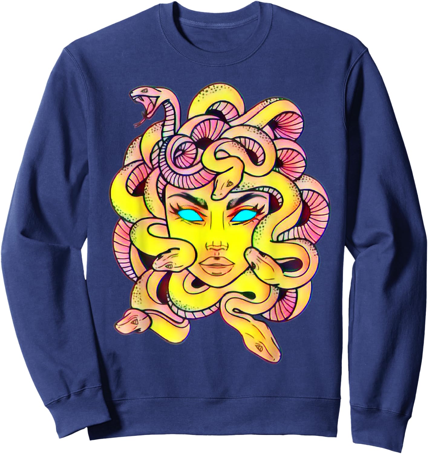 Cute Medusa T - Scary Greek Mythology Female Monster Medusa Sweatshirt - Sweatshirt | Navy