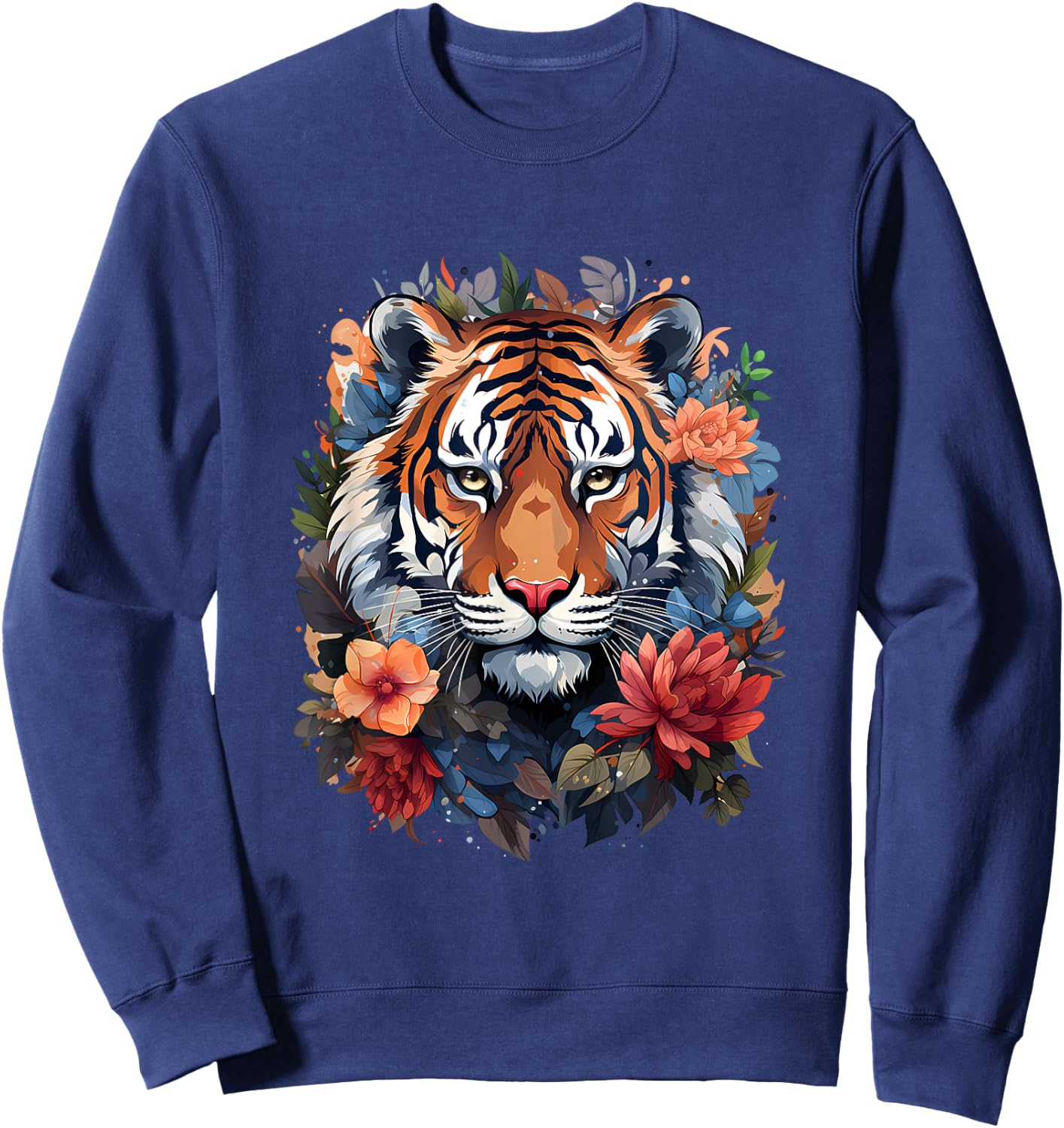 Tiger Flower Sweatshirt - Sweatshirt | Navy