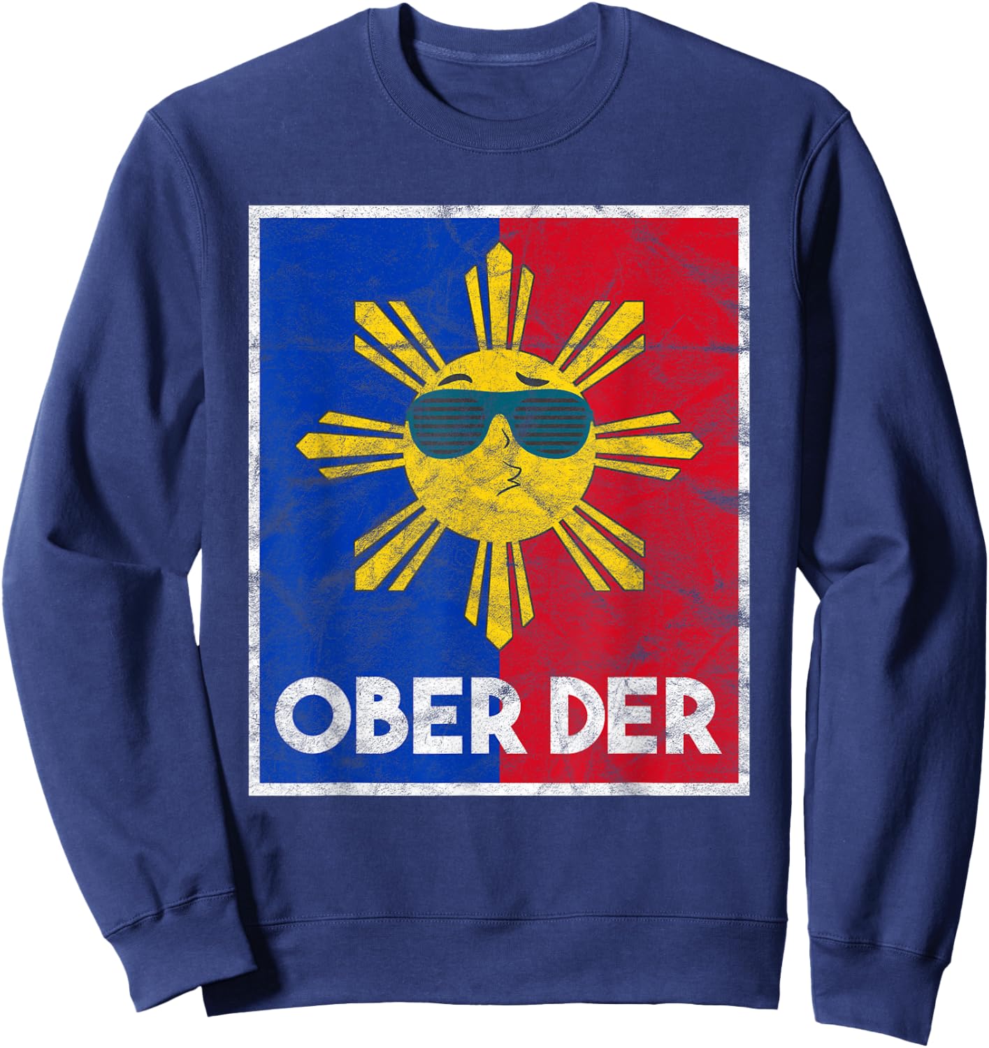 Philippines Filipina Pride Filipino Flag Ober Der Sun Sweatshirt - Sweatshirt | Navy
