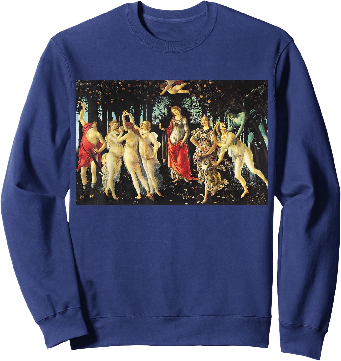 The Spring (Primavera) by Sandro Botticelli Sweatshirt - Sweatshirt | Navy