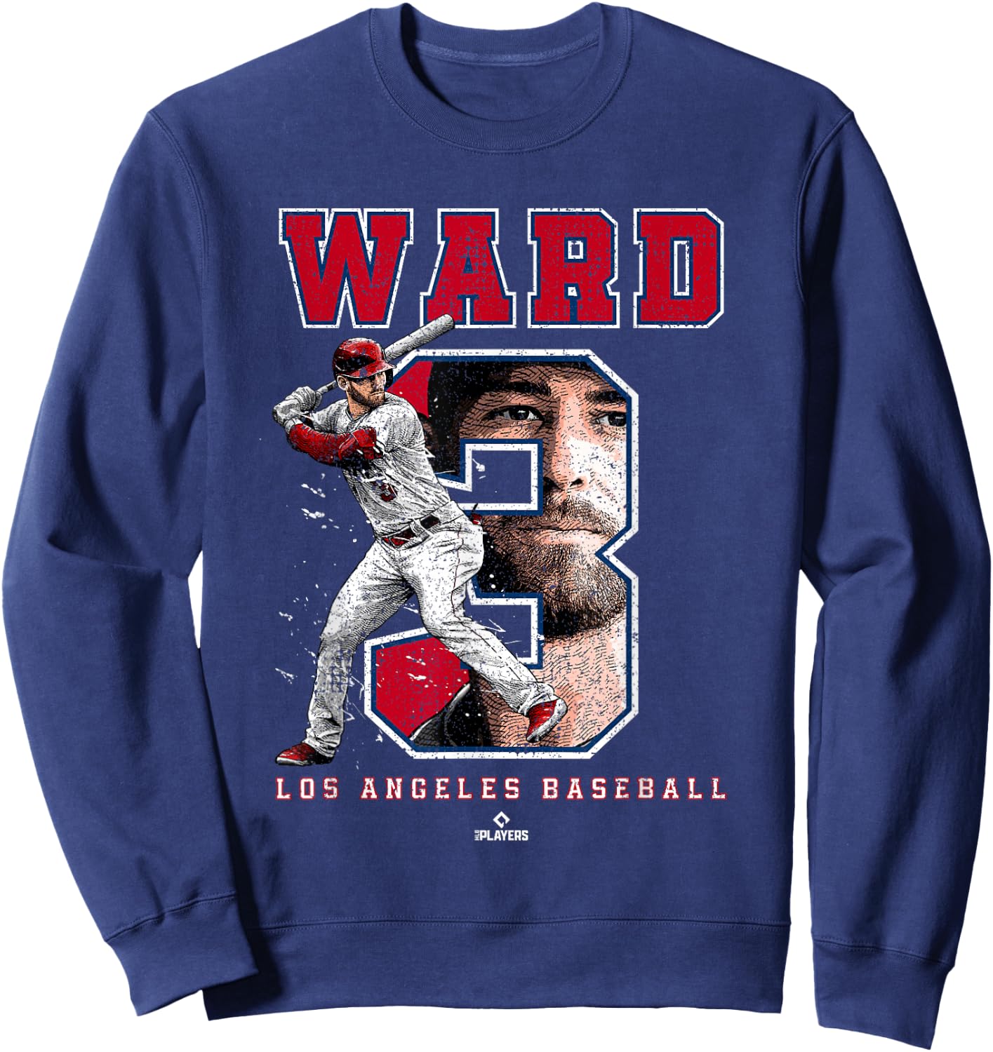 Number and Portrait Taylor Ward Los Angeles MLBPA Sweatshirt - Sweatshirt | Navy
