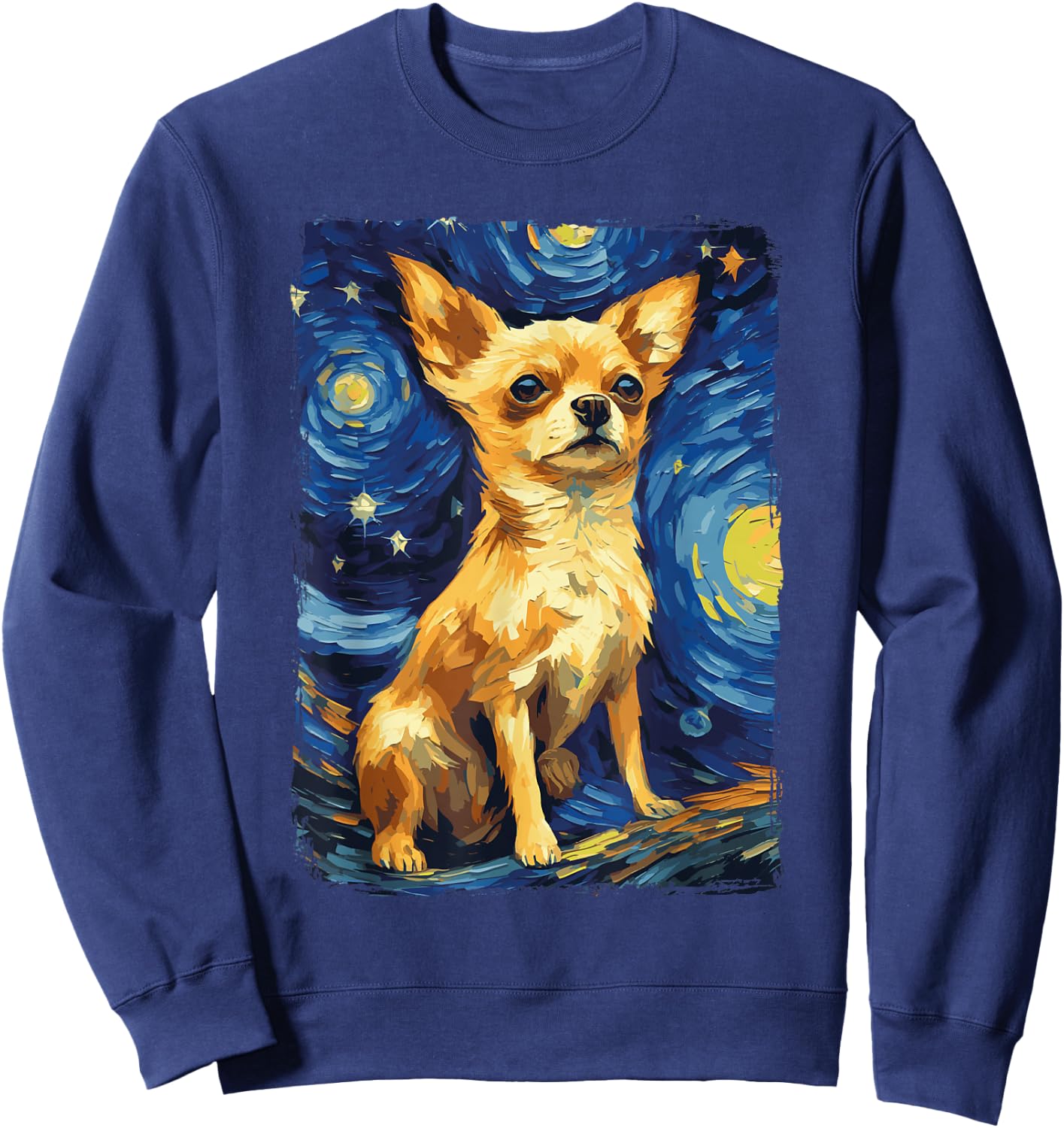 Chihuahua Starry Night Sweatshirt - Sweatshirt | Navy