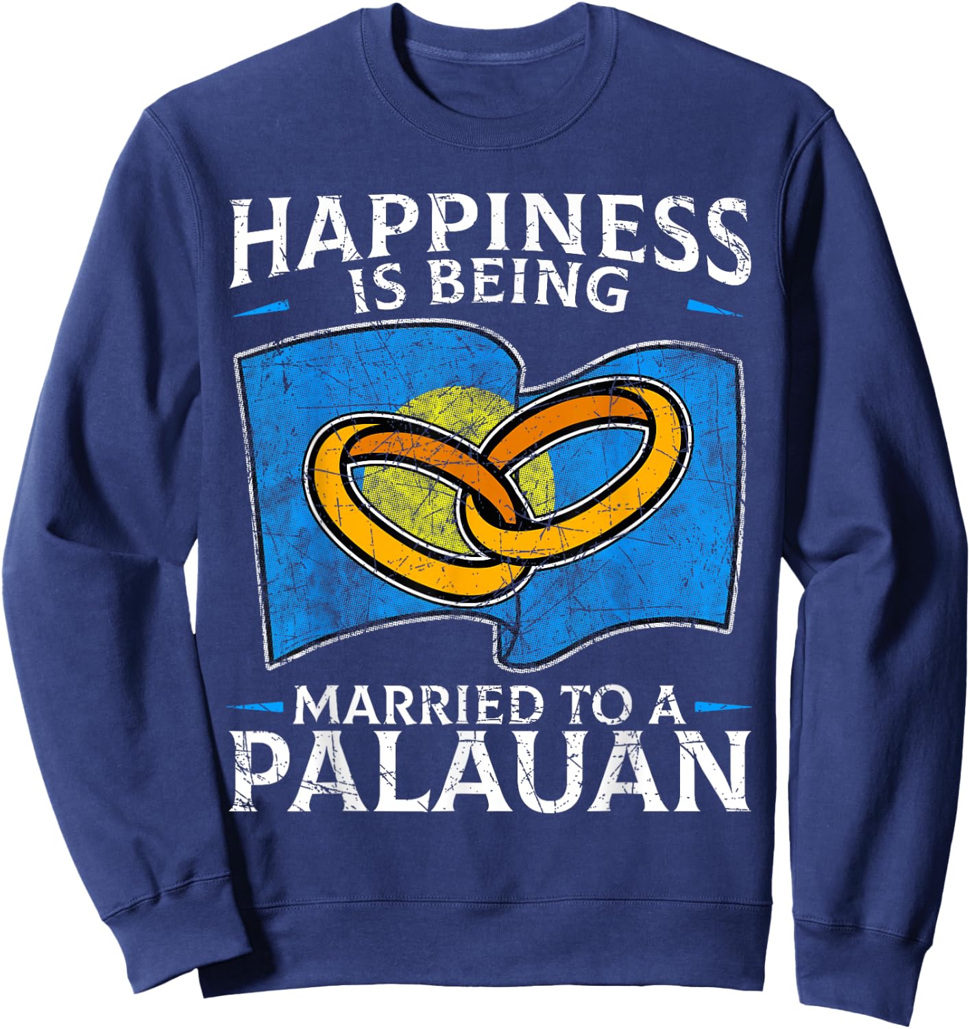 Palauan Wedding Republic of Palau Heritage Marriage Sweatshirt - Sweatshirt | Navy