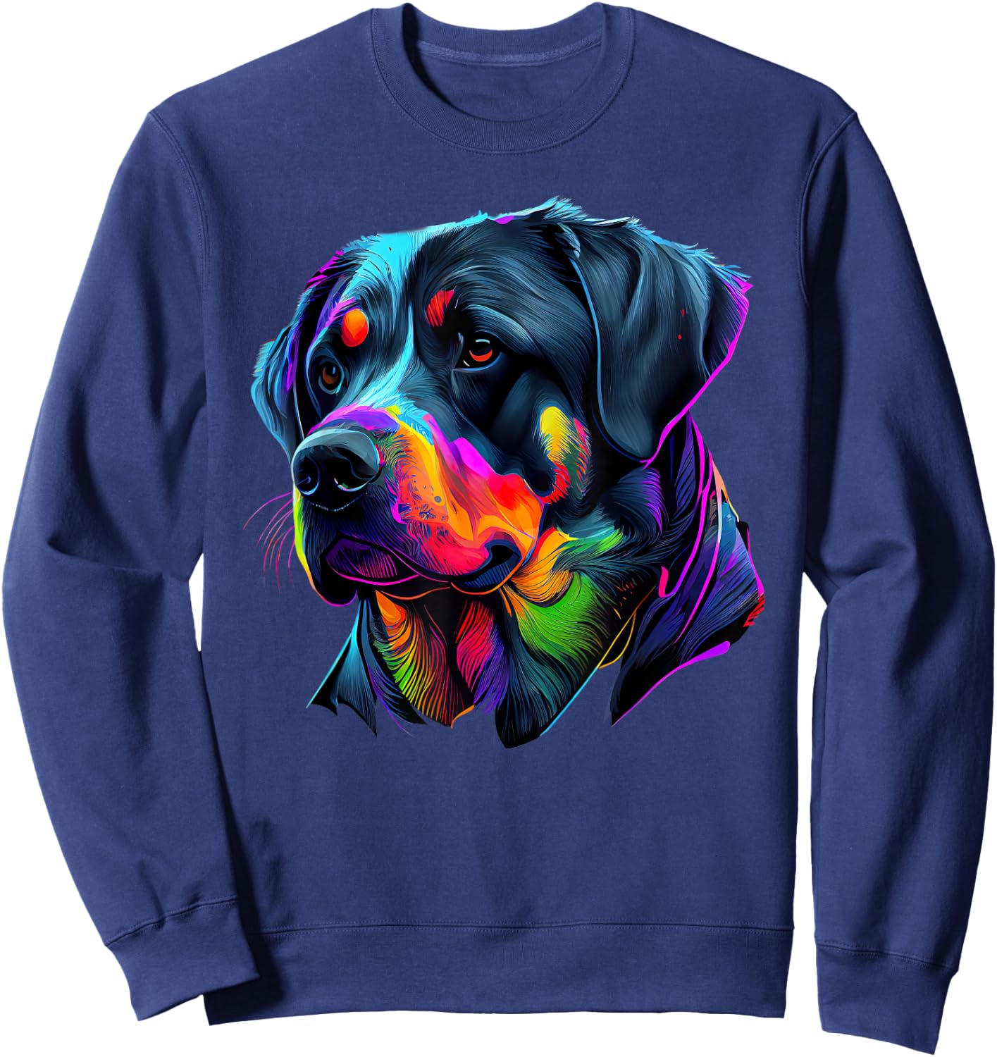 Rottweiler Pop Art Design Funny Rottweiler Sweatshirt - Sweatshirt | Navy