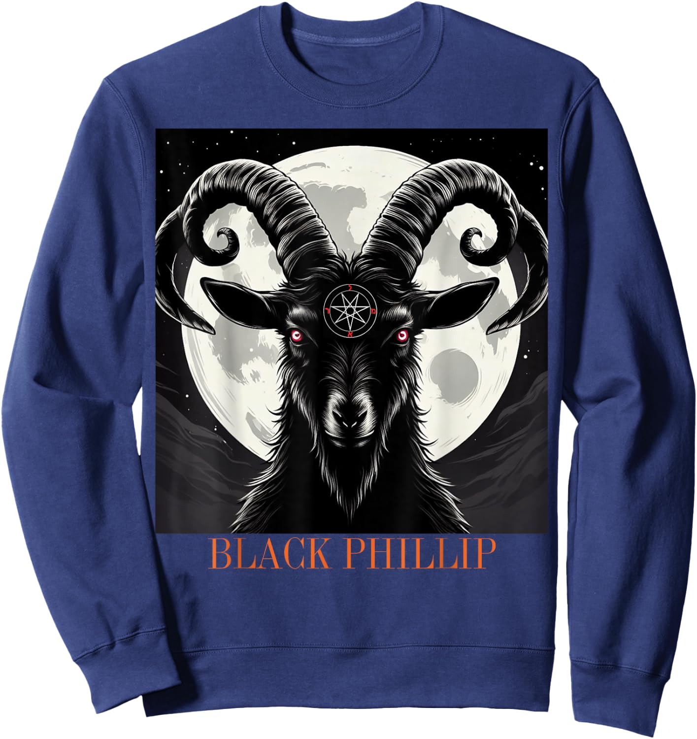 The Goat Baphomet Black Phillip Sweatshirt - Sweatshirt | Navy