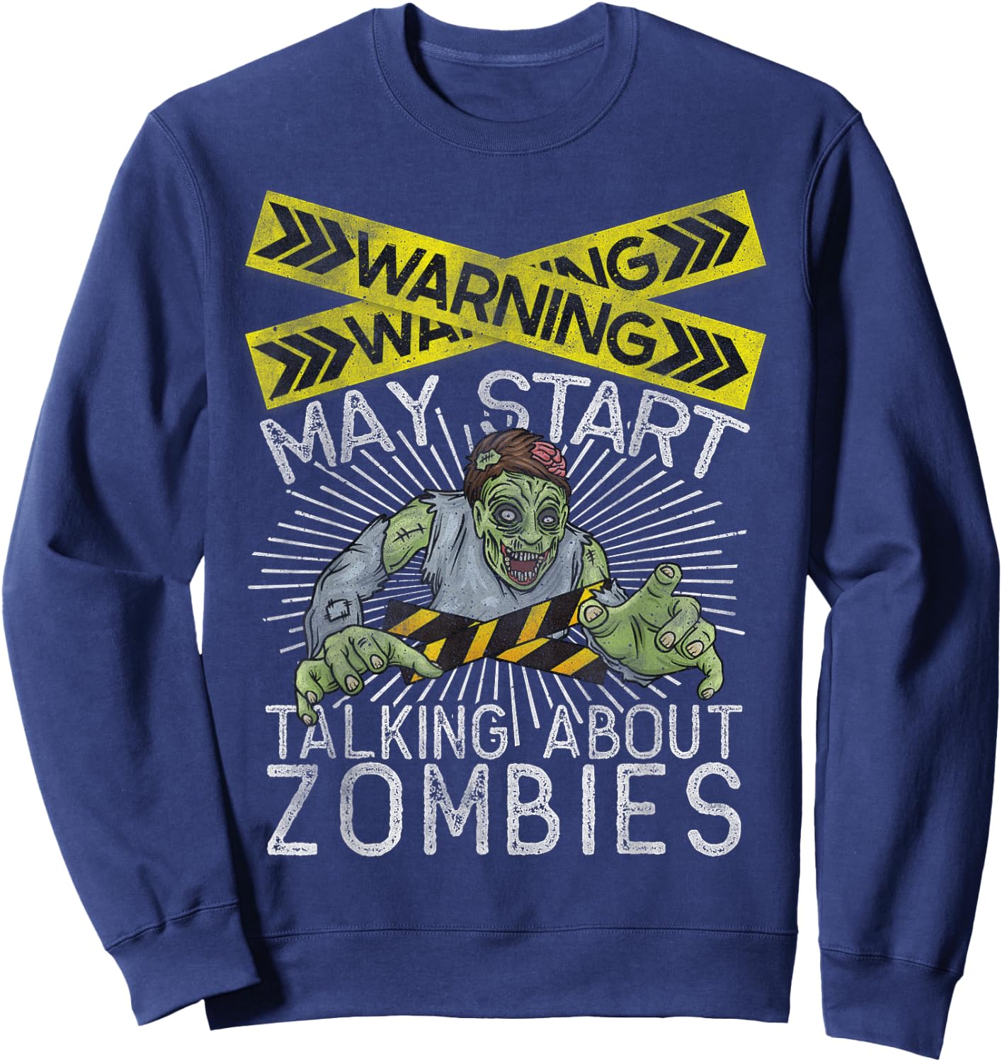 Zombie, Halloween, Undead, Zombie Lover, Funny Zombie Sweatshirt - Sweatshirt | Navy