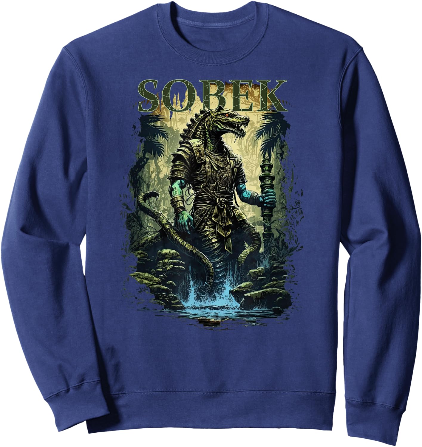 Sobek Ancient Egyptian God Of The Nile Egypt Mythology Item Sweatshirt - Sweatshirt | Navy
