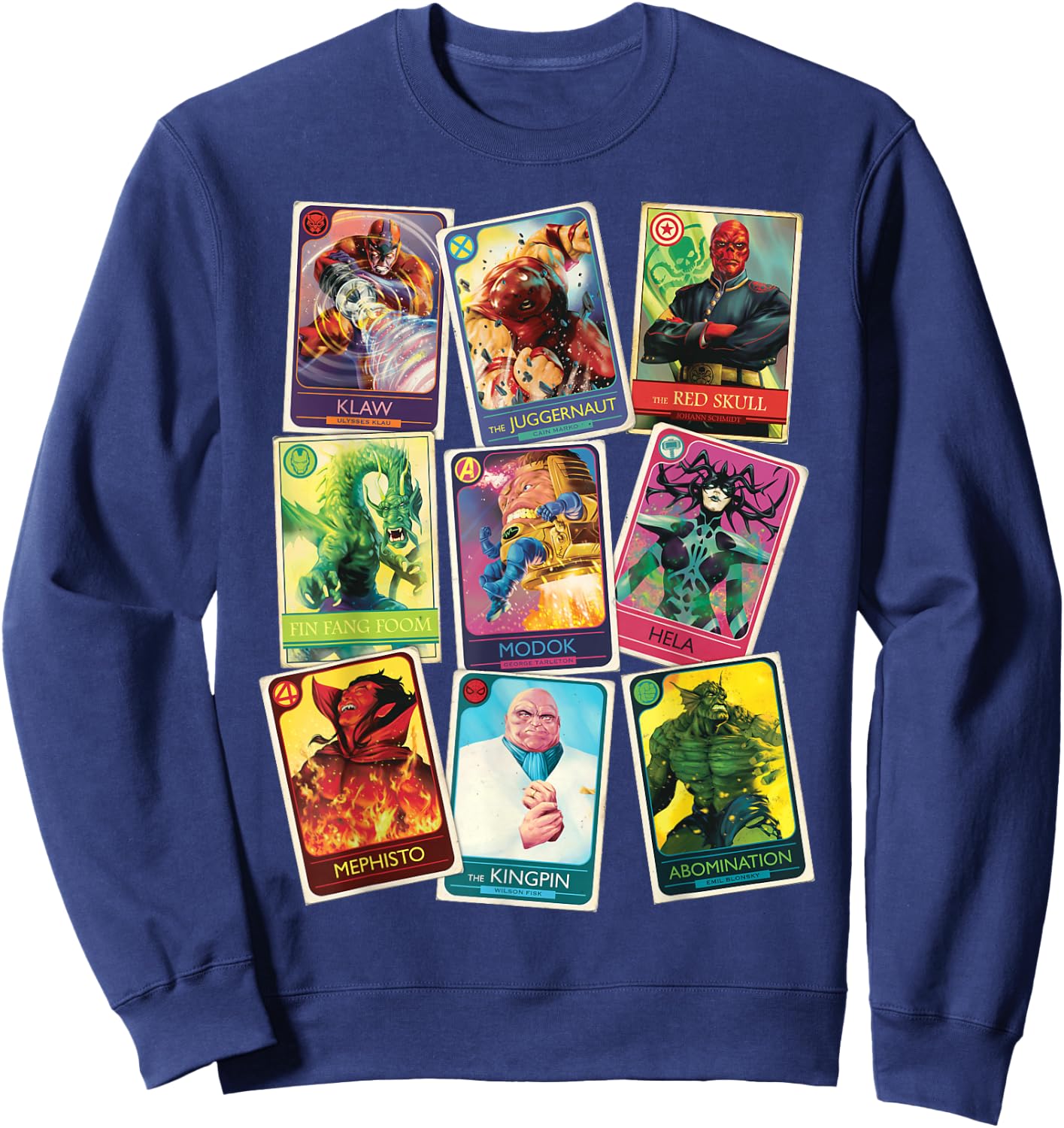 Marvel Super Villain Trading Cards Sweatshirt - Sweatshirt | Navy