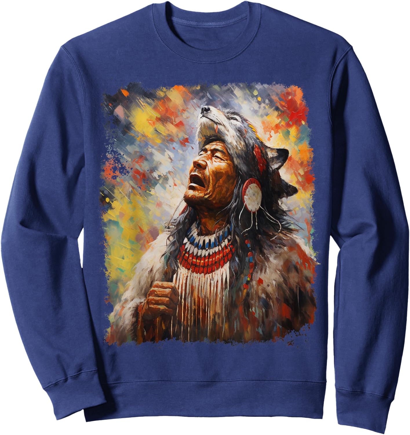 Wolf Sweatshirt - Sweatshirt | Navy