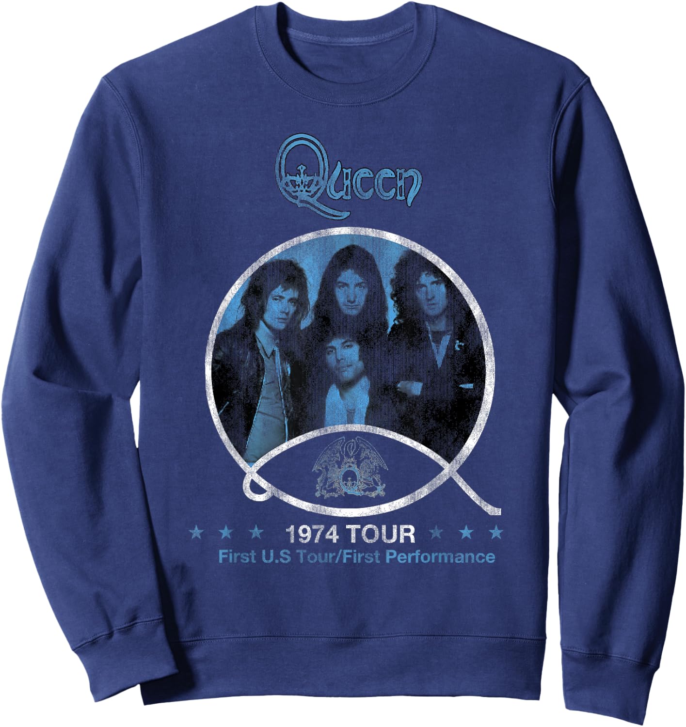 Official Queen 1974 Sweatshirt - Sweatshirt | Navy