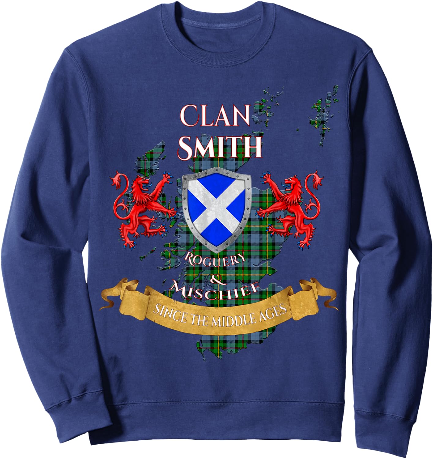 Smith Scottish Family Clan Middle Ages Mischief Sweatshirt - Sweatshirt | Navy