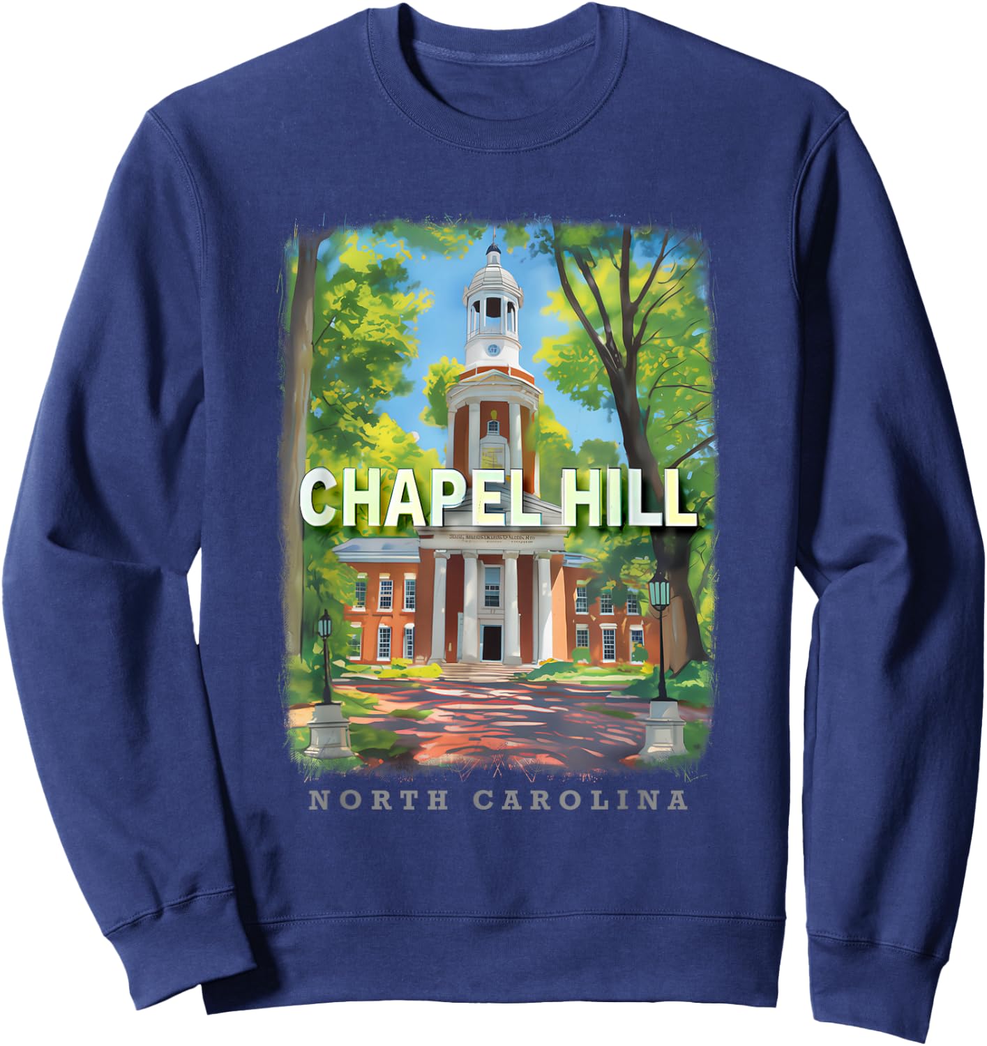Chapel Hill North Carolina NC Campus Charm SD146 Sweatshirt - Sweatshirt | Navy