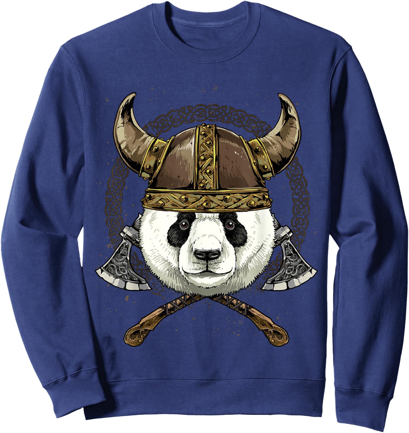 Viking Giant Panda Bear Renaissance Norse Pagan Valhalla Sweatshirt - Sweatshirt | Navy