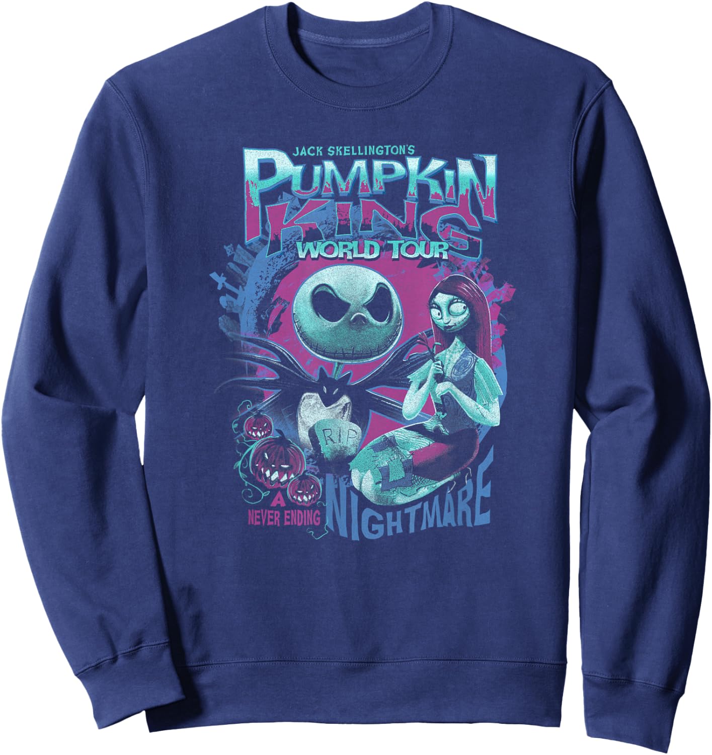 Disney The Nightmare Before Christmas Jack and Sally Tour Sweatshirt - Sweatshirt | Navy