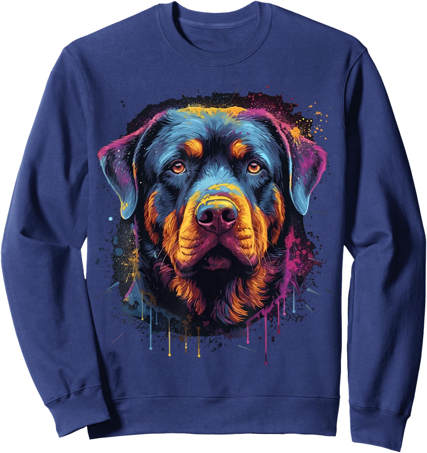 Cute Rottweiler Dog Lover Colorful Men Women Boys Girls Sweatshirt - Sweatshirt | Navy