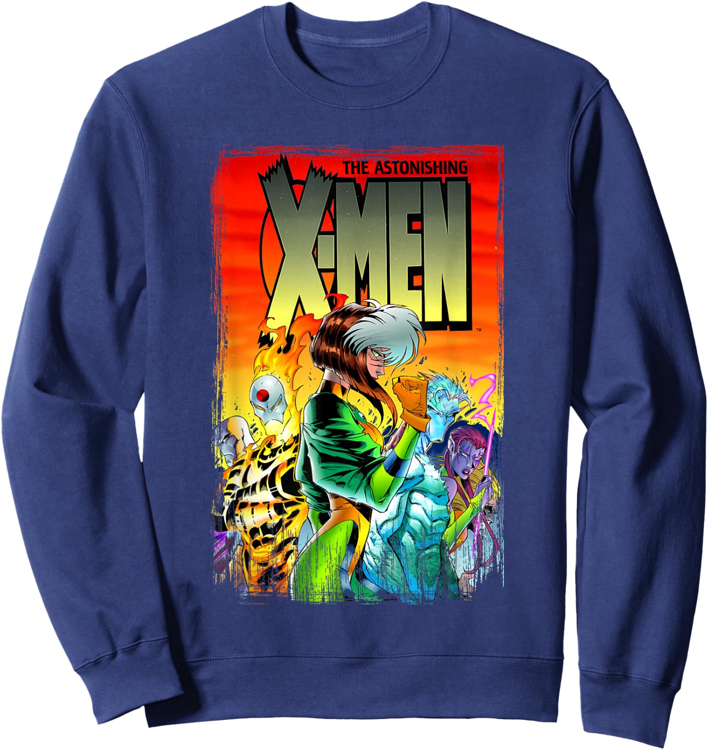 Marvel X-Men The Astonishing X-Men Comic Book Cover Sweatshirt - Sweatshirt | Navy