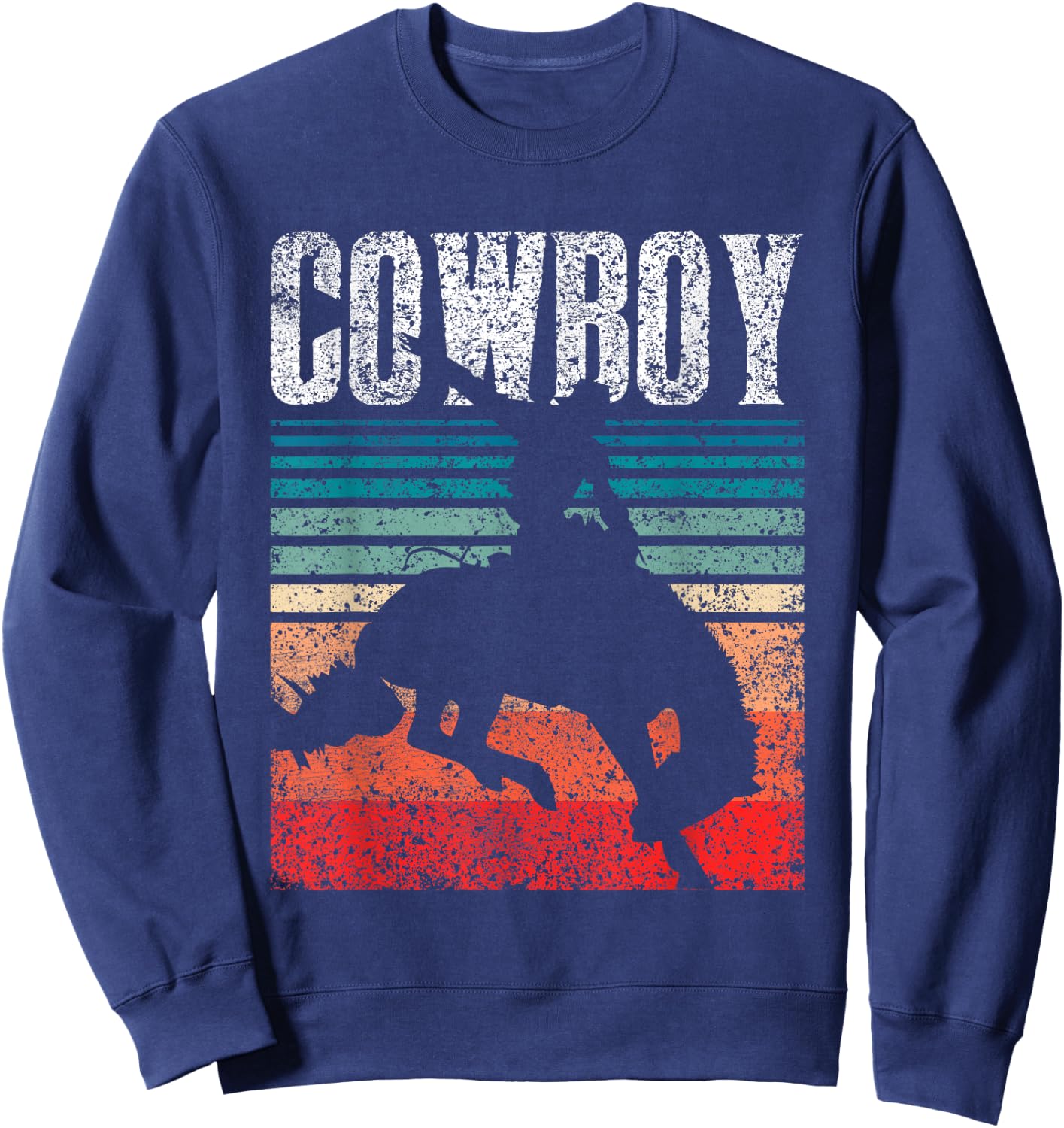 Love Design Cowboys Lover Cowboy - & -Youth Boys Black Polyester 65% Cotton 35% Short Sleeve Regular Fit - Cowboy - Small - Christmas, Birthday Sweatshirt - Sweatshirt | Navy