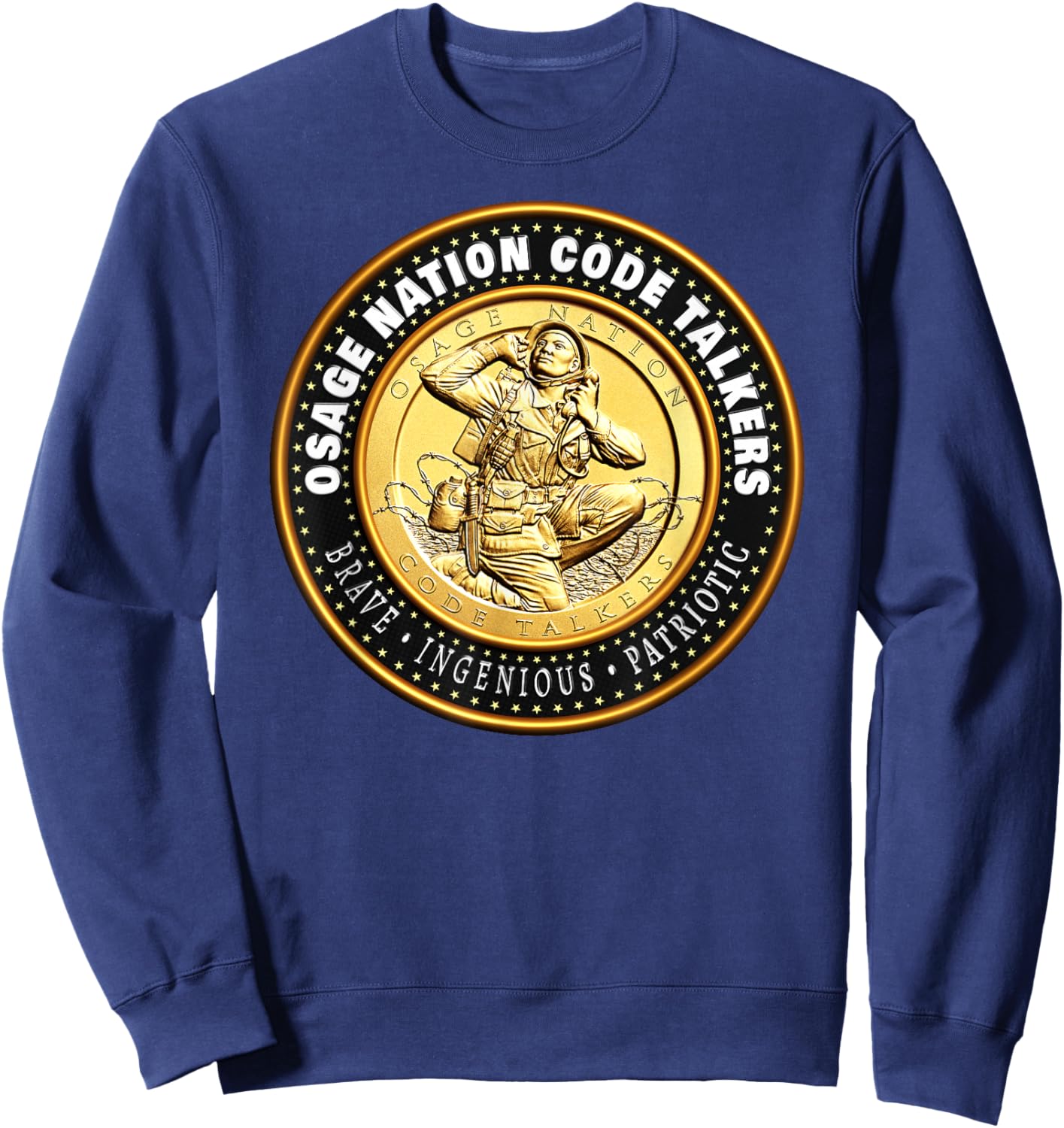 Commemorative Osage Nation Code Talkers for Heritage Sweatshirt - Sweatshirt | Navy