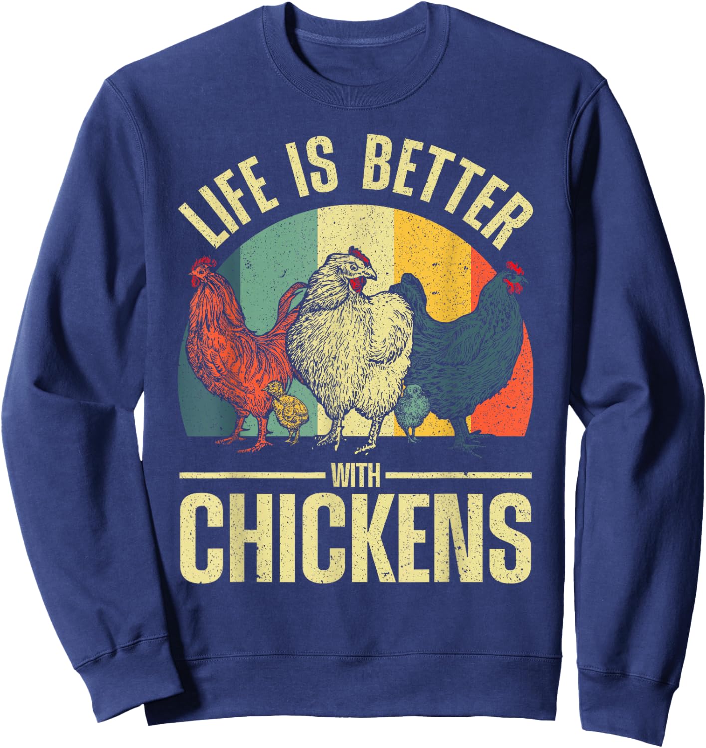 Cute Chicken Women Chicken Farmer Whisperer Lovers Sweatshirt - Sweatshirt | Navy