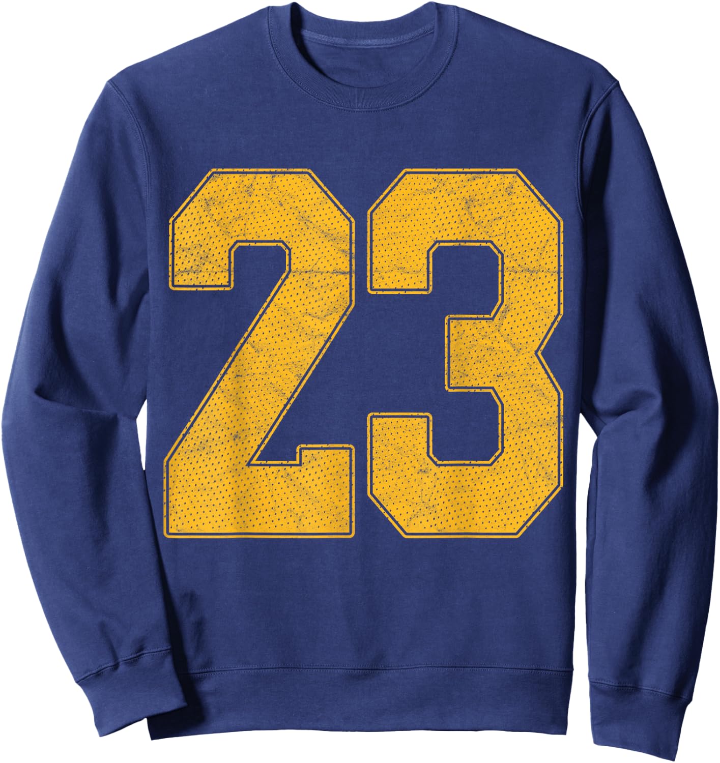 Number 23 Numbered Uniform Sports Team Jersey 23rd Birthday Sweatshirt - Sweatshirt | Navy