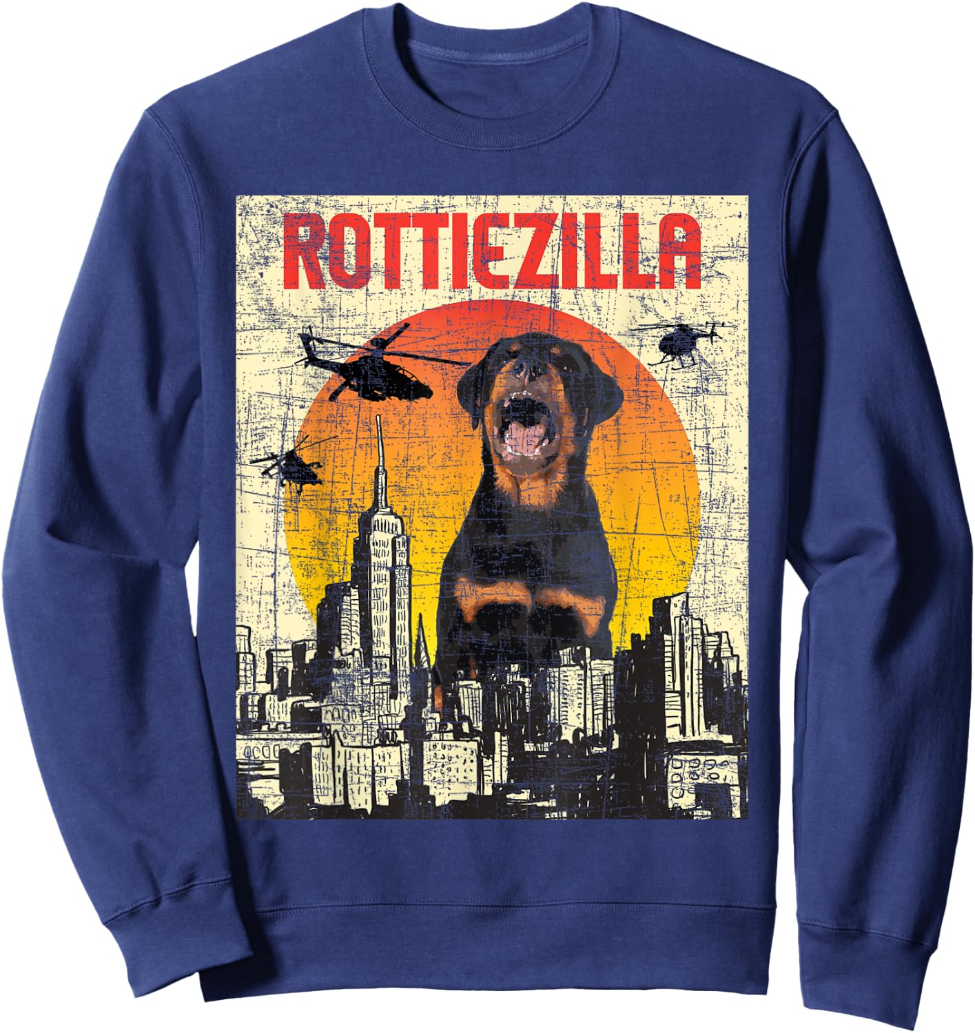 Rottiezilla - Rottweiler Pet Owner Puppy Lover Dog Breeder Women Kids Sweatshirt - Sweatshirt | Navy