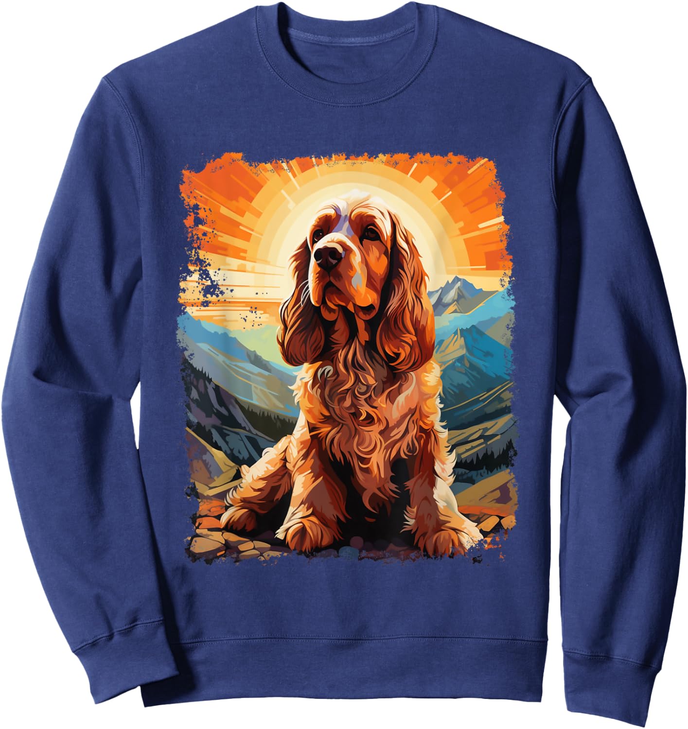Dog Cocker Spaniel Men Women Kids Sweatshirt - Sweatshirt | Navy