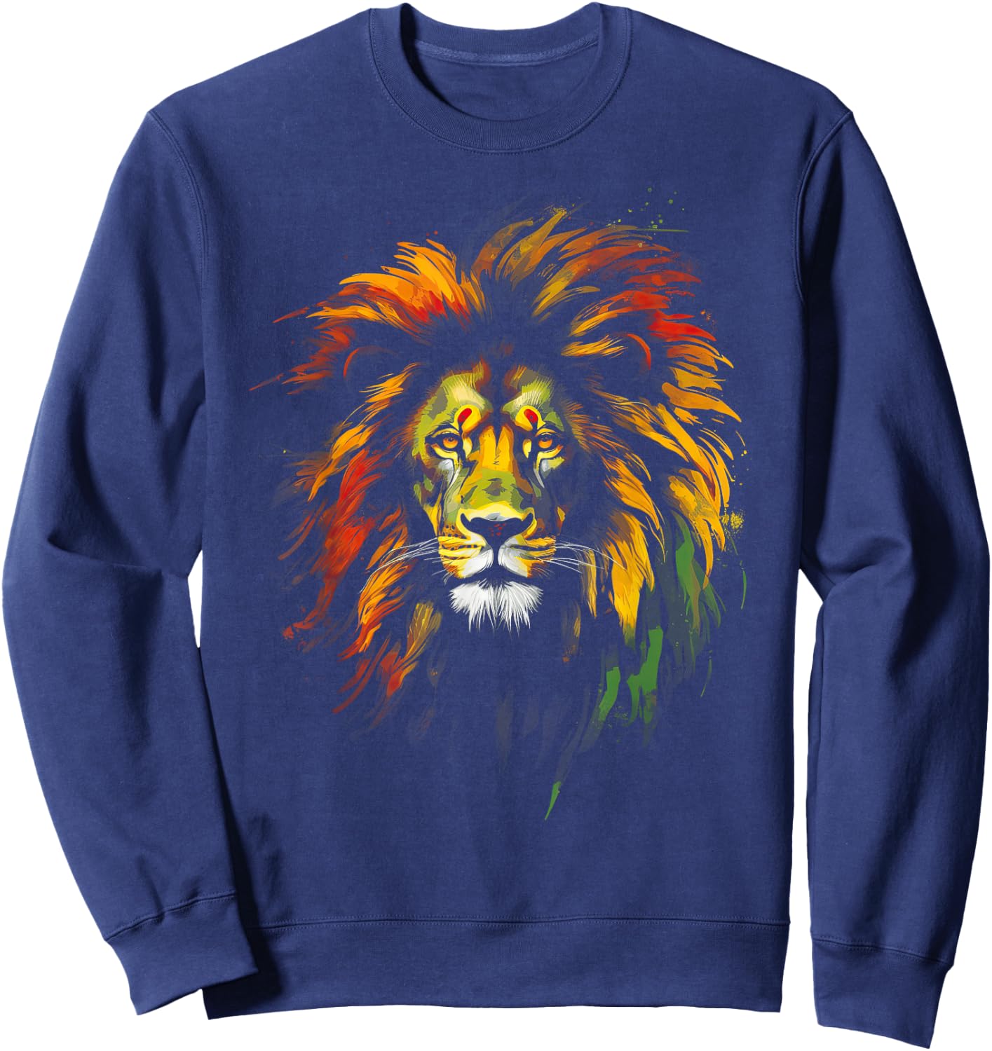 Jamaica Lion Dread locks Sweatshirt - Sweatshirt | Navy