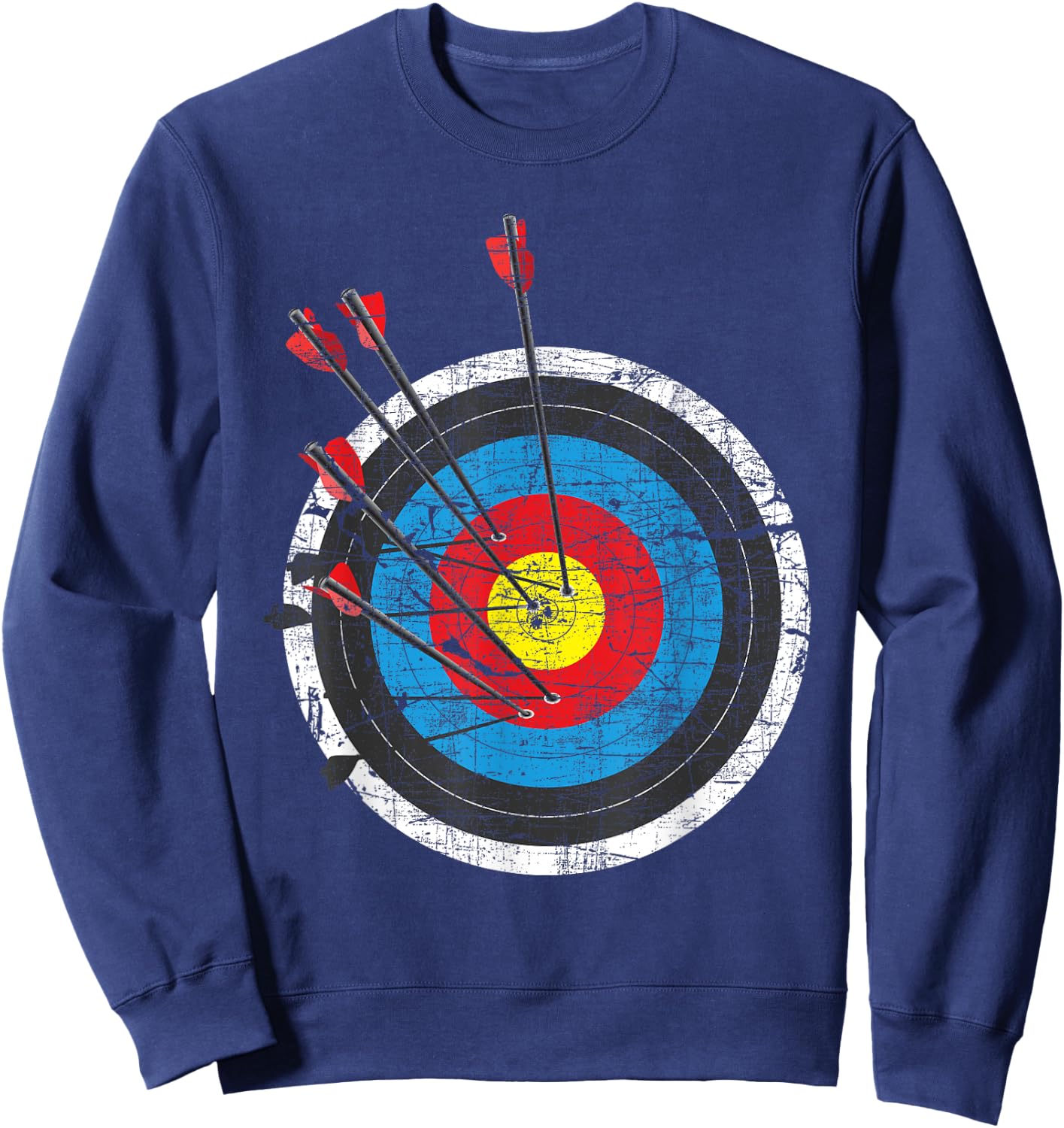 Archery Target - Archer Bowman Bow Hunting Bowhunter Sweatshirt - Sweatshirt | Navy